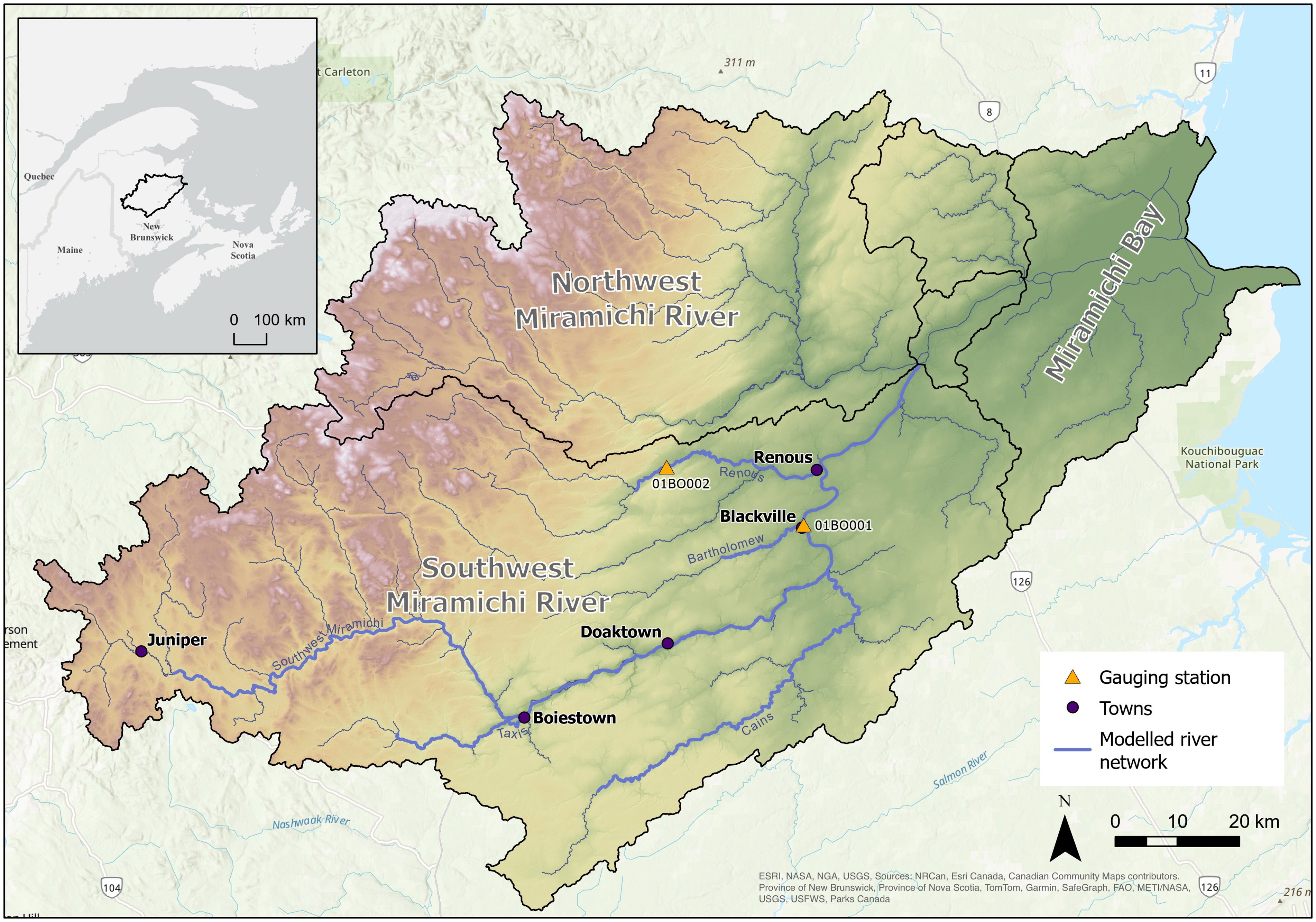 Large-scale flood modelling based on LiDAR data