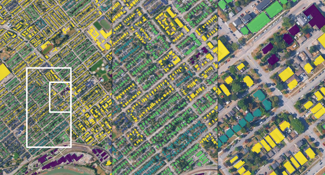 Open Building Population Layer (Canada) in Victoria, BC